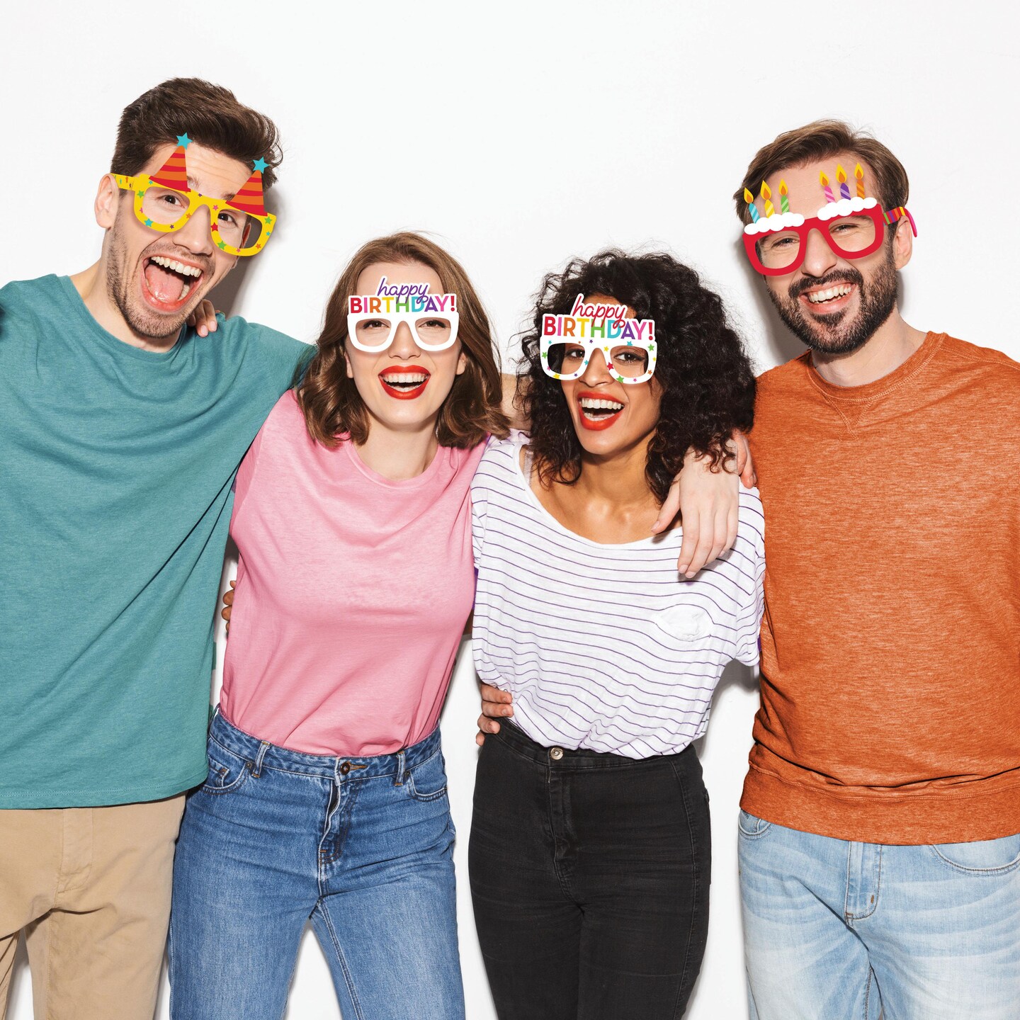 24 pc Bulk Happy Birthday Paper Favor Eyeglasses