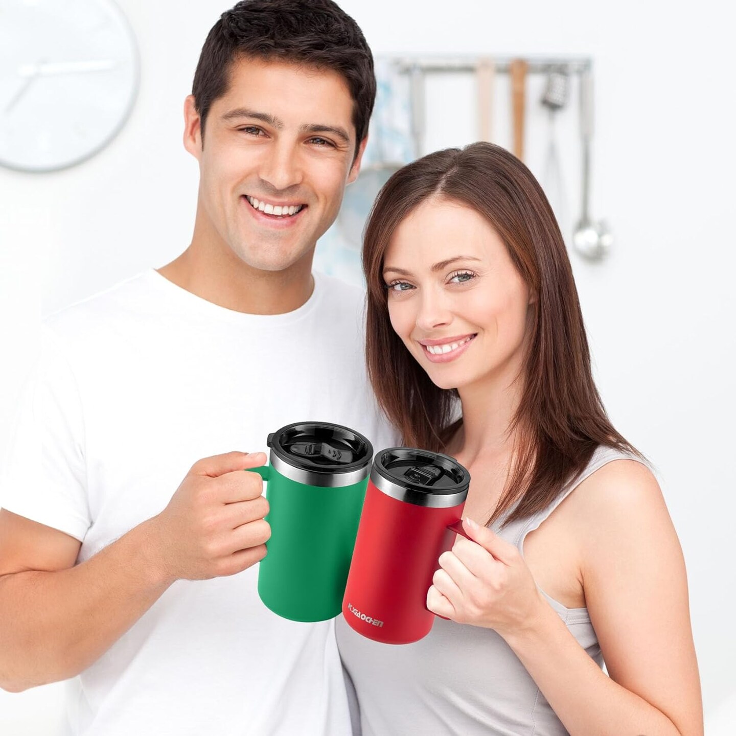 20oz Insulated Coffee Mug with Lid, Stainless Steel Coffee Cup