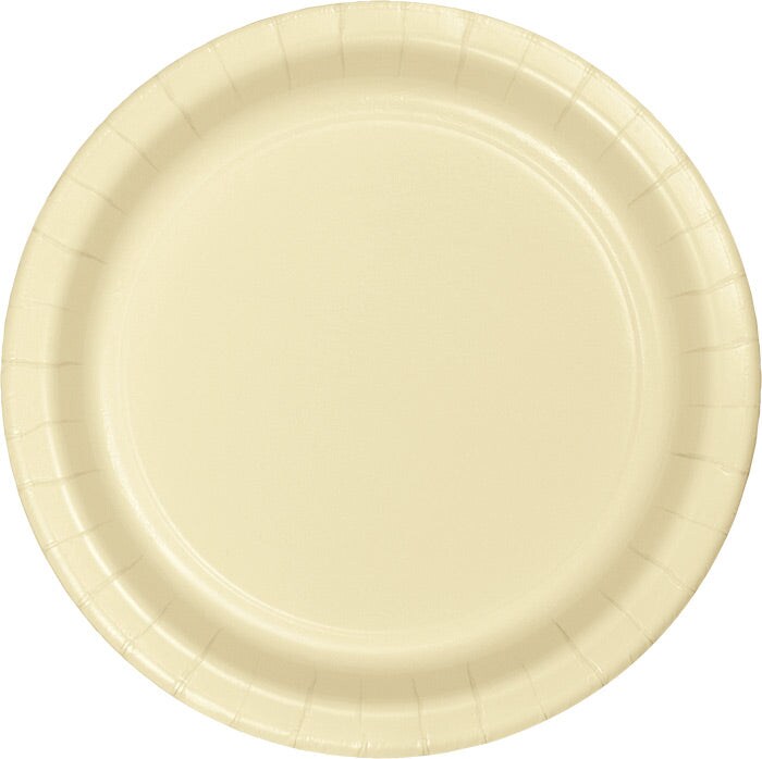 240 pc Bulk Ivory Sturdy Style 8.75 inch Dinner Plates