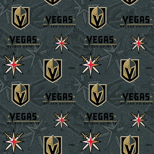 NHL Licensed Las Vegas Knights 1199-KNI Cotton Fabric by the Yard