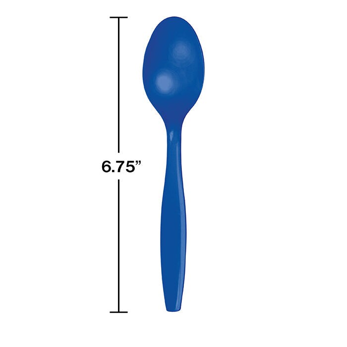 288 pc Bulk Cobalt Blue Plastic Spoons