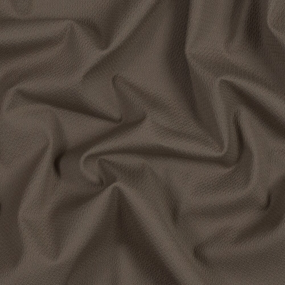 1 Yard Dark Beige Stretch Cotton Crepe Fabric Deadstock 54 Inch Width