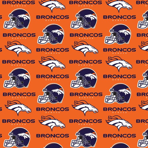Licensed NFL Denver Broncos Cotton 6718-D Fabric by the Yard