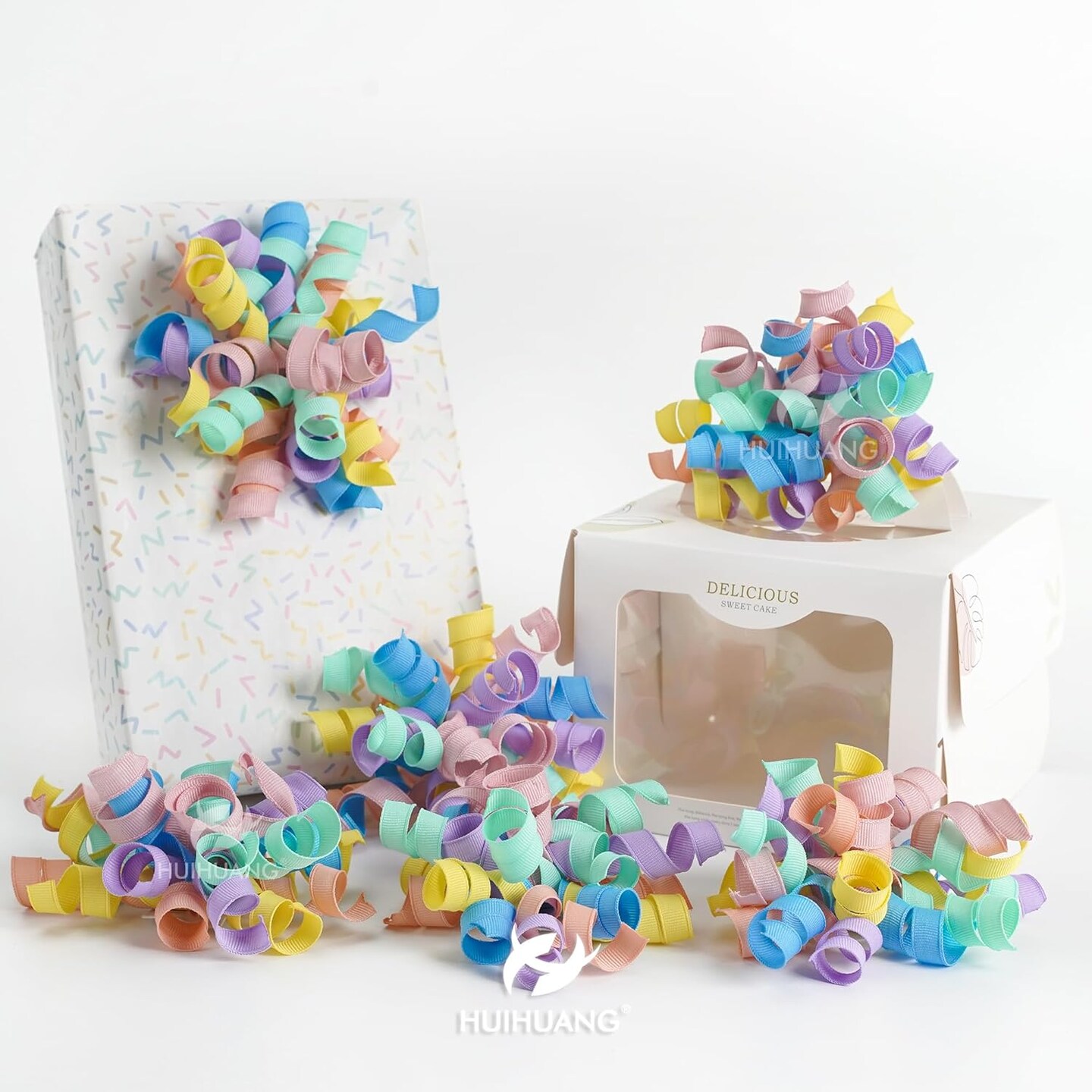 Curly Ribbon Bows Pastel Bows for Gift Wrapping