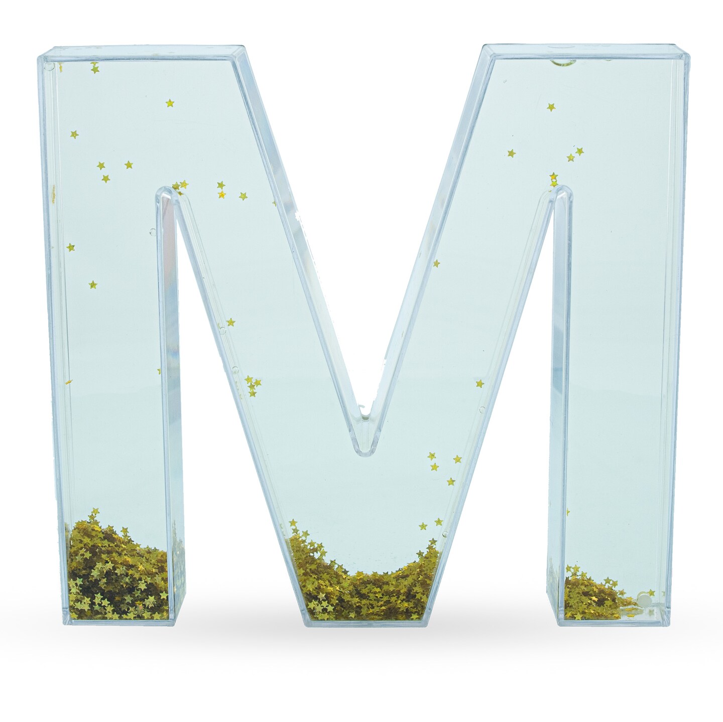 Letter M GlitterFilled Acrylic Snow Globe Michaels