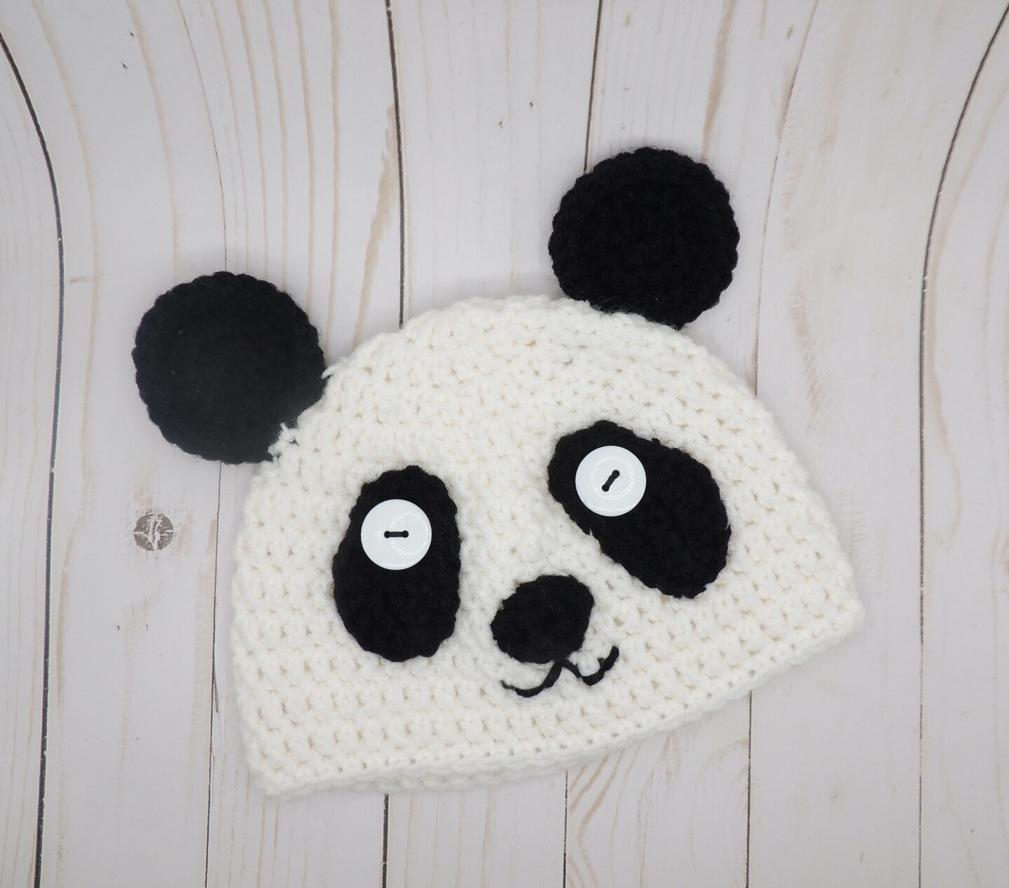 Crochet Panda Hat - Newborn Baby Toddler Child Adult product 2