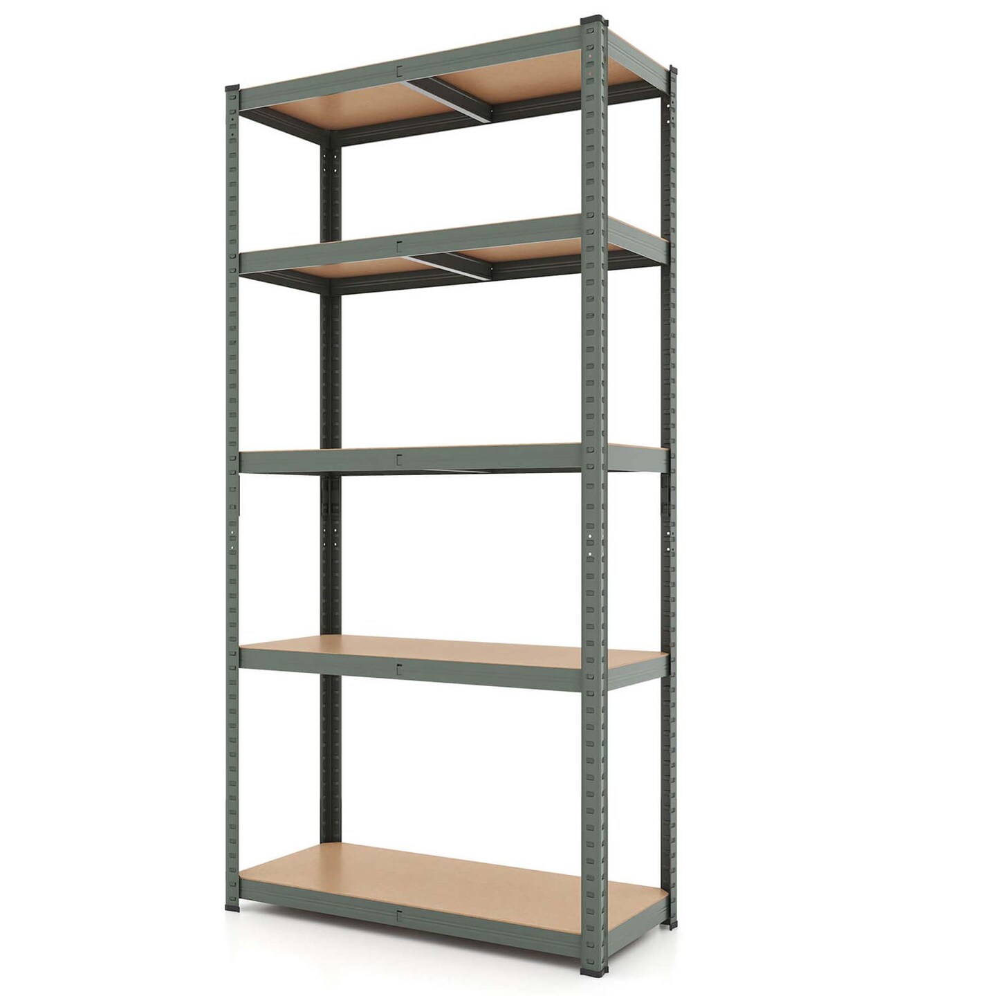 Costway 5 Tier Adjustable Garage Shelving Unit with 2000 lbs Max Load for Warehouse Black/Grey/Blue/Silver