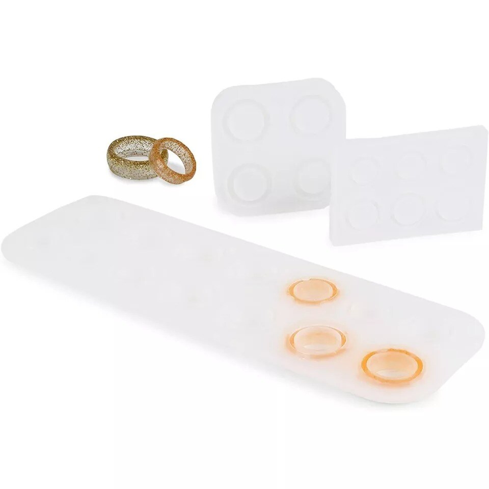3 Pcs Silicone Resin Jewelry Making Kit Set for Rings Pendant Arts Craft DIY
