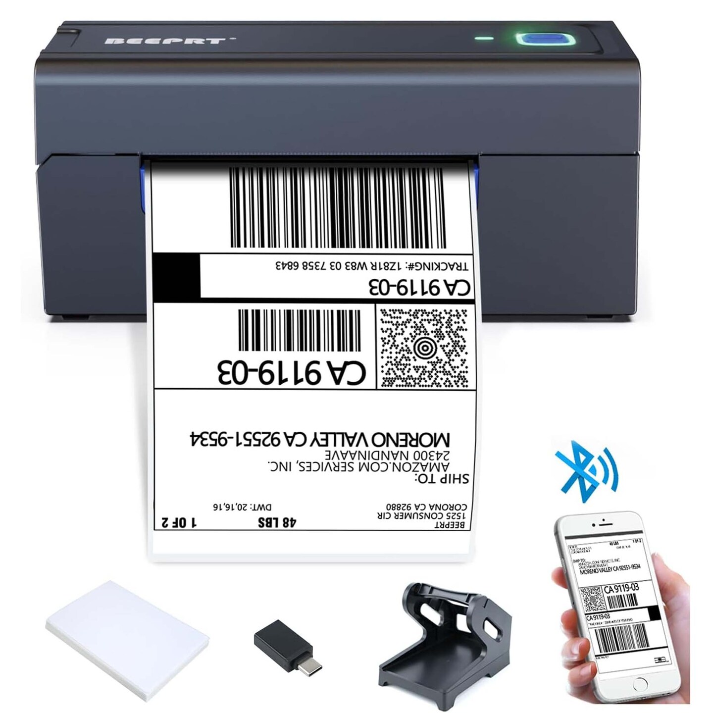 Wireless 4x6 Inches Bluetooth Thermal Label Printer