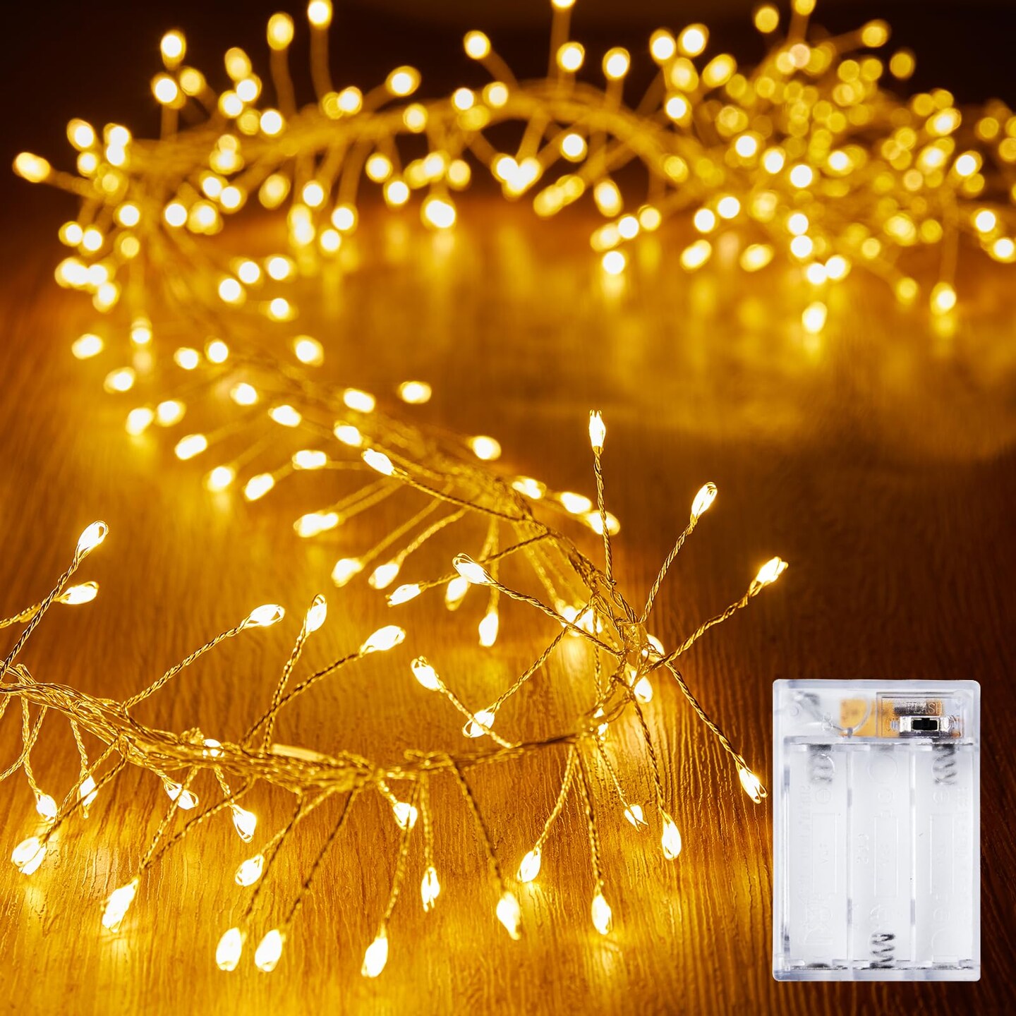 10Feet Battery Operated Fairy Lights, 120LEDs Firecracker String 