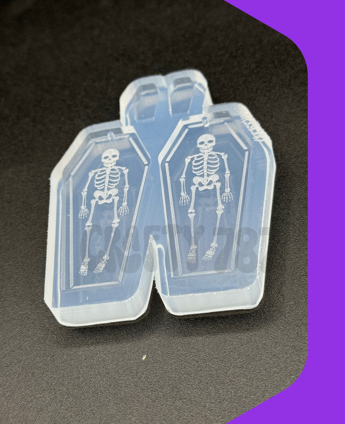 Halloween Coffin Dangle Earring Silicone Mold(d5)
