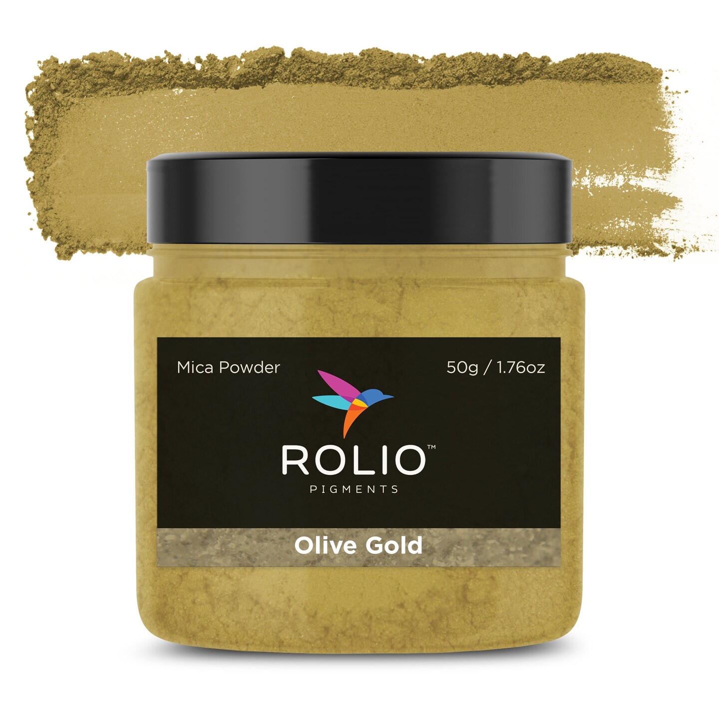Rolio - 1 Jar Mica Powder (Olive Gold) - 50g / 1.8 oz