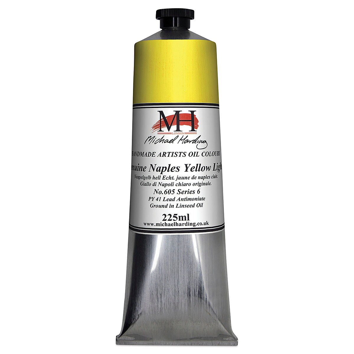 Michael Harding Artists Oil Color - Genuine Naples Yellow Light, 225 ml tube