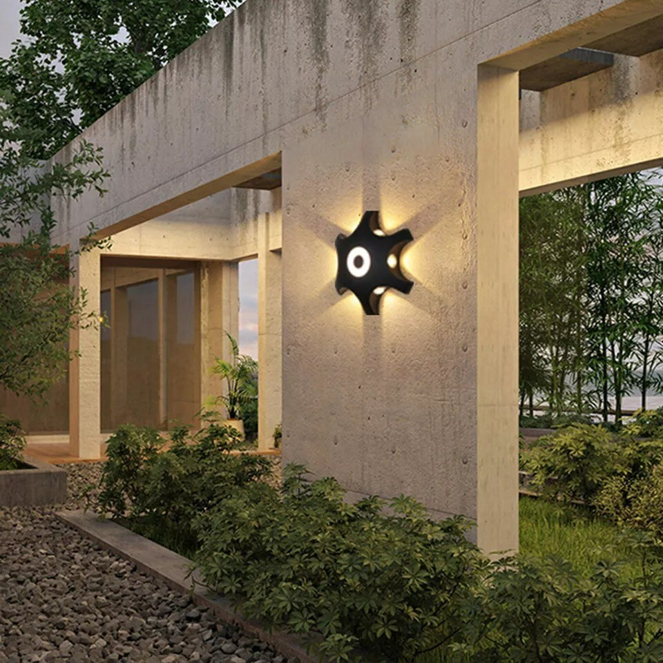 Modern Exterior Up Down Wall Lamp Fixture Outdoor Porch LED Wall Light Sconce