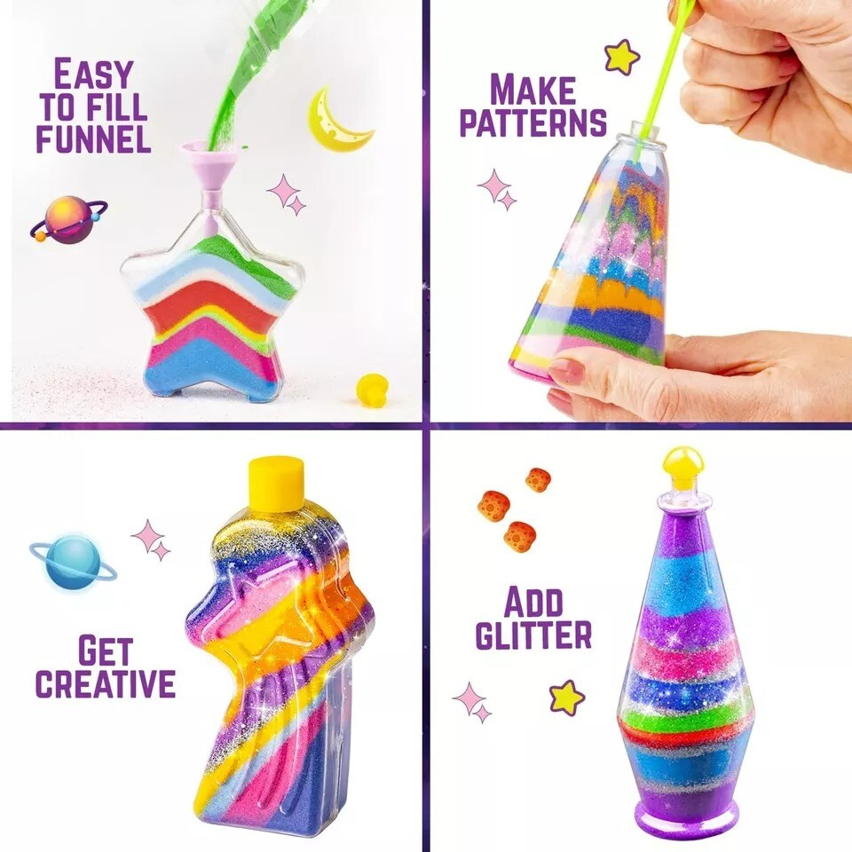 Galaxy Glow Sand Art Kit - Colored Sand &#x26; Art Bottles