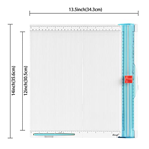 Craft Paper Trimmer and Scoring Board: Ecraft 12 x 12inch Paper Trimmer Cutter Score Board, Scoring Tool with Paper Folding, for Making Scrapbooking, Cards, Envelope, Coupons and Photo