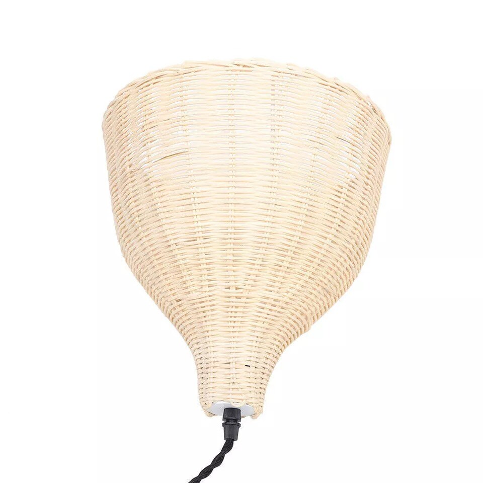 Bamboo Wicker Rattan Chandelier Retro Pendant Lamp Ceiling Light Fixture E26