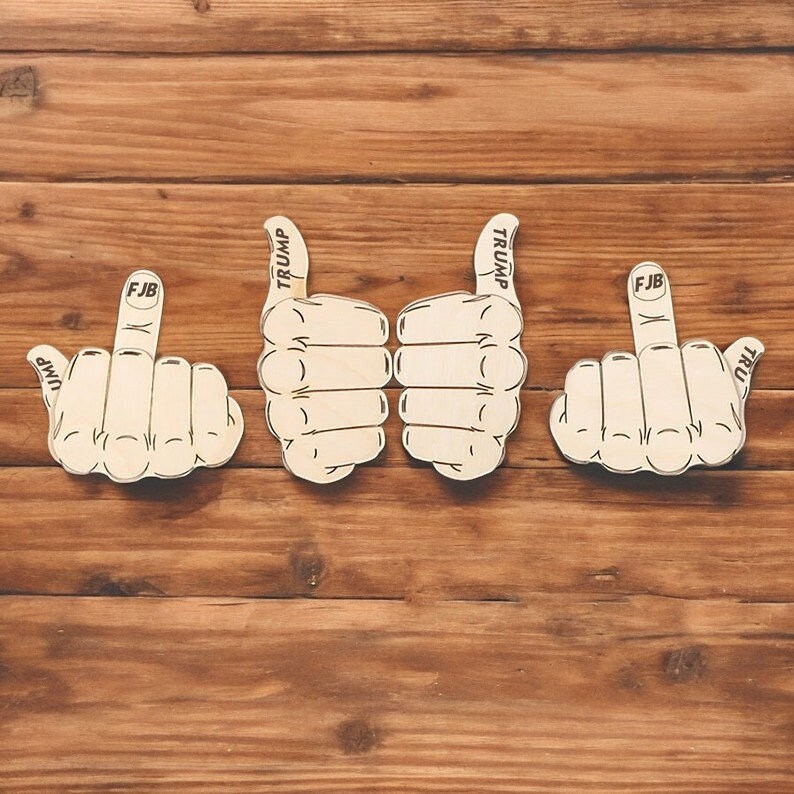 Automatic Finger, Thumbs Up And Middle Finger Trump and Biden, Home Decor, FJB Gifts, FJB, Trump, Middle Finger Trump 2024   |MC0428 product 3