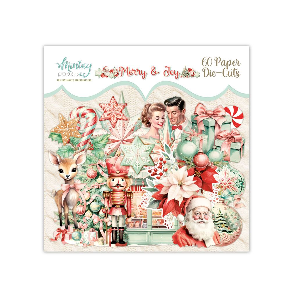 Mintay Merry &#x26; Joy Paper Die-Cuts, 60 pcs