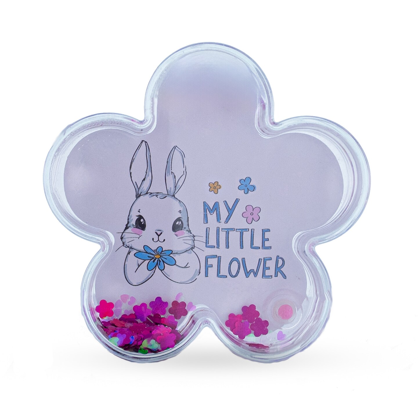 Flower-Shaped Clear Acrylic Plastic Water Globe Picture Frame