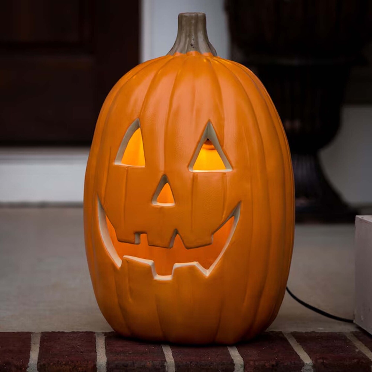 16 Inch Light Up Orange Pumpkin Perfect Halloween Cheer