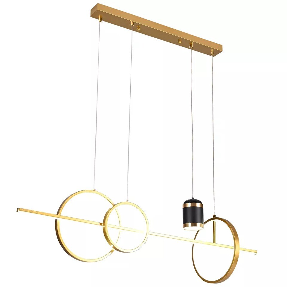Modern 3 Circle Led Pendant Light Ceiling Hanging Lamp Kitchen Island Chandelier