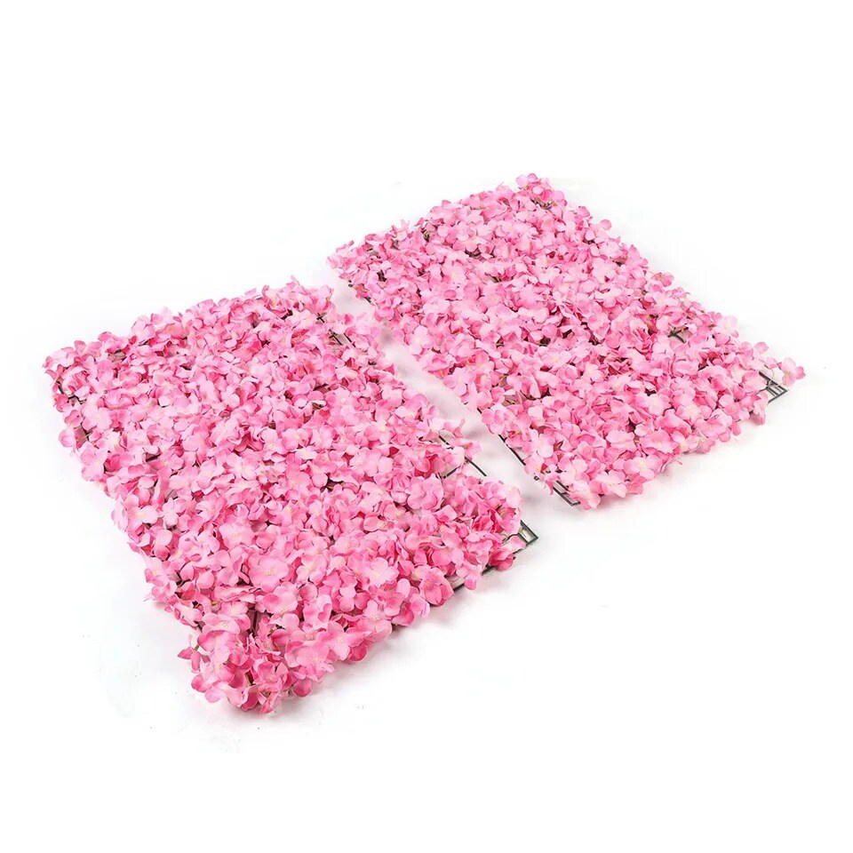 20Pcs Silk Artificial Flower Wall Panel Home Wedding Backdrop Floral Home Decor