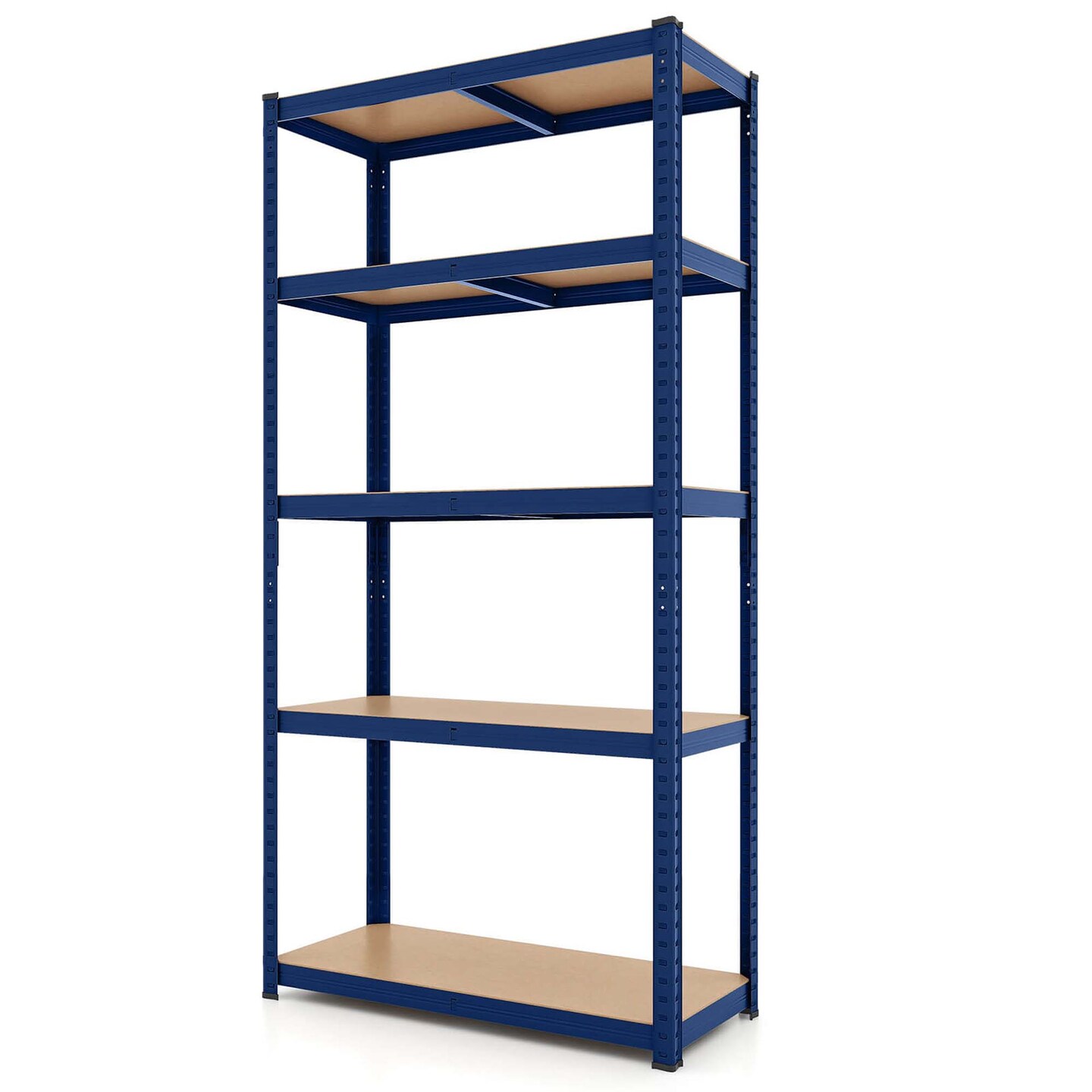 Costway 5 Tier Adjustable Garage Shelving Unit with 2000 lbs Max Load for Warehouse Black/Grey/Blue/Silver