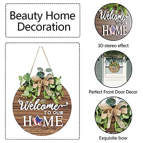 Handmade wood rotating farmhouse shops sign welcome / season greetings