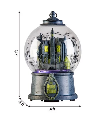 Halloween Disney Musical LED Haunted Mansion Globe 8&#x22;