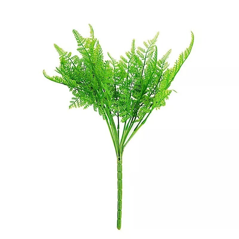 2 Green 19&#x22; ARTIFICIAL Asparagus Fern LEAVES Faux Greenery Stems Party Supplies