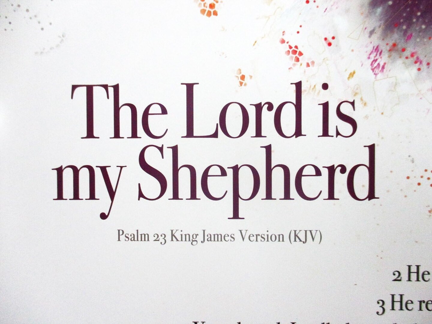 The Lord Is My Shepherd Poster Children, 24&#x22;x18&#x22;, Unframed