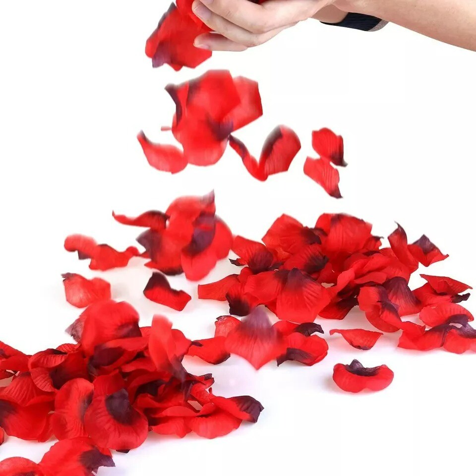 1000PCS Red Artificial Fake Rose Petals Wedding Romantic Event Party Decor