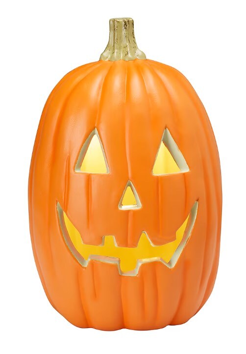 Halloween 16&#x22; Lighted Orange Jack Lantern Pumpkin Decoration