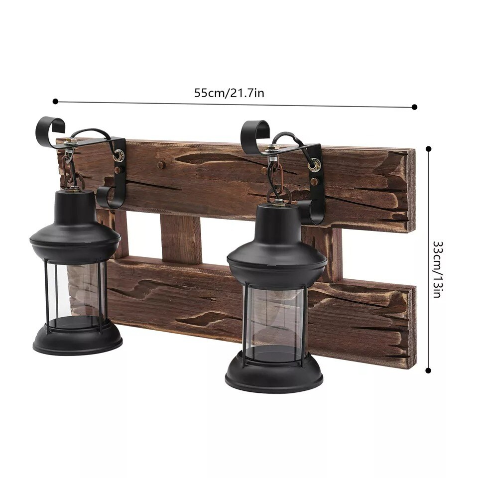 2-Lights Rustic Wall Sconce Light Vintage Industrial Wall Mounted Lamp Fixture