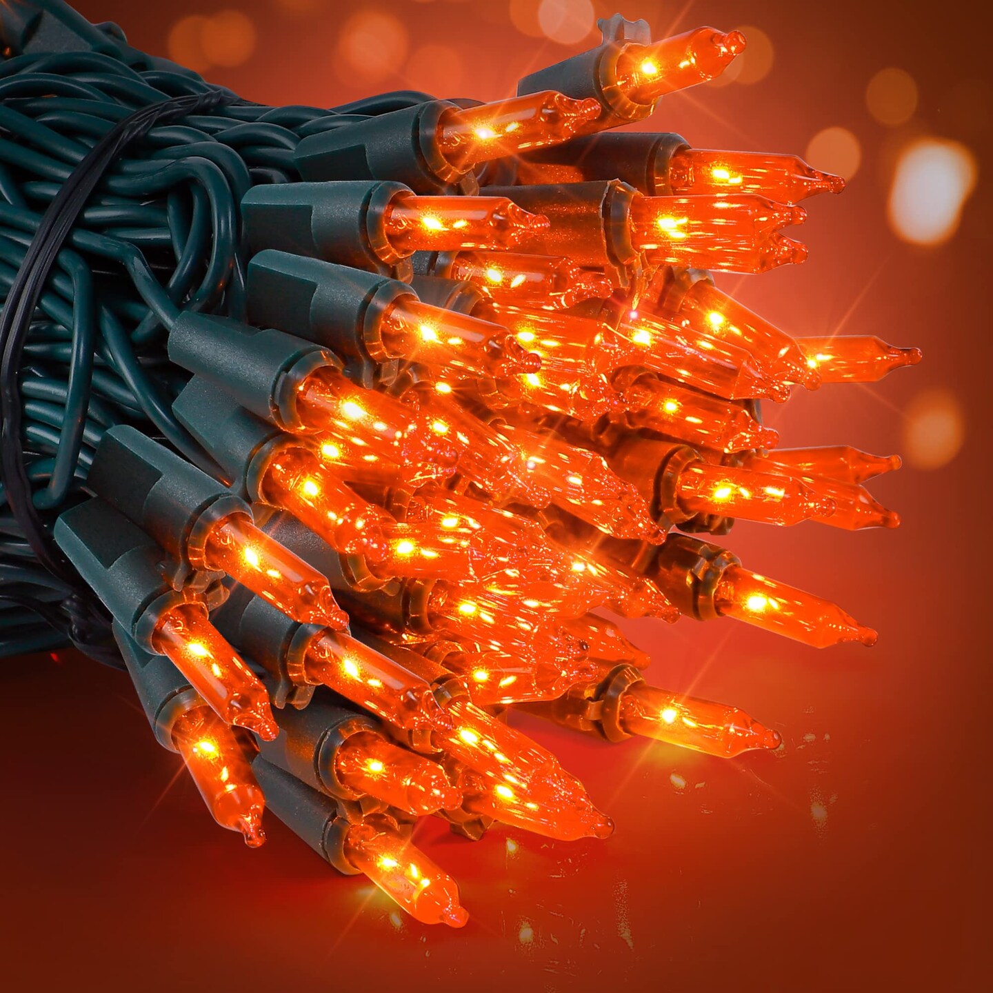 Orange led mini lights sales