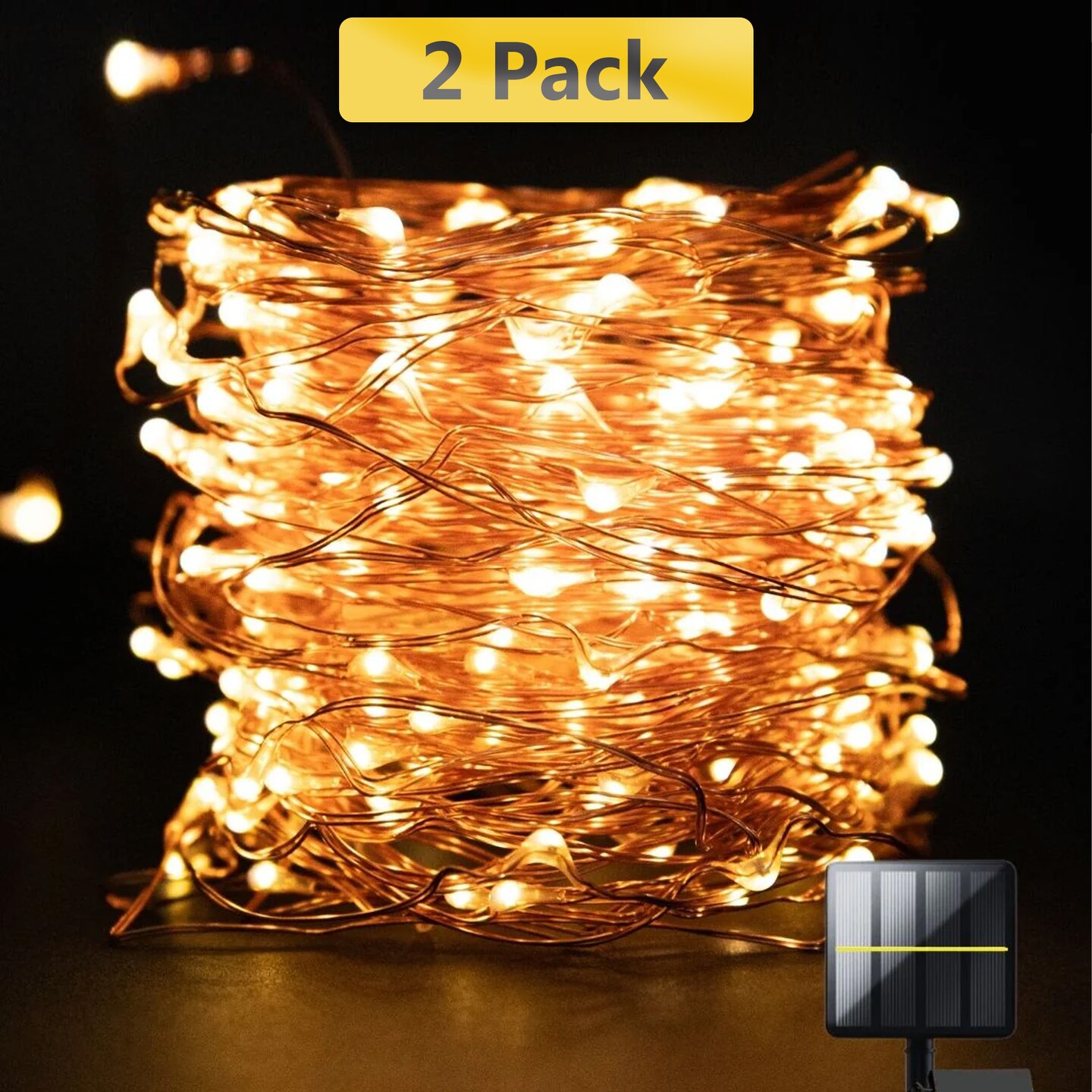 Solar 200 LED Copper Fairy Light 72ft