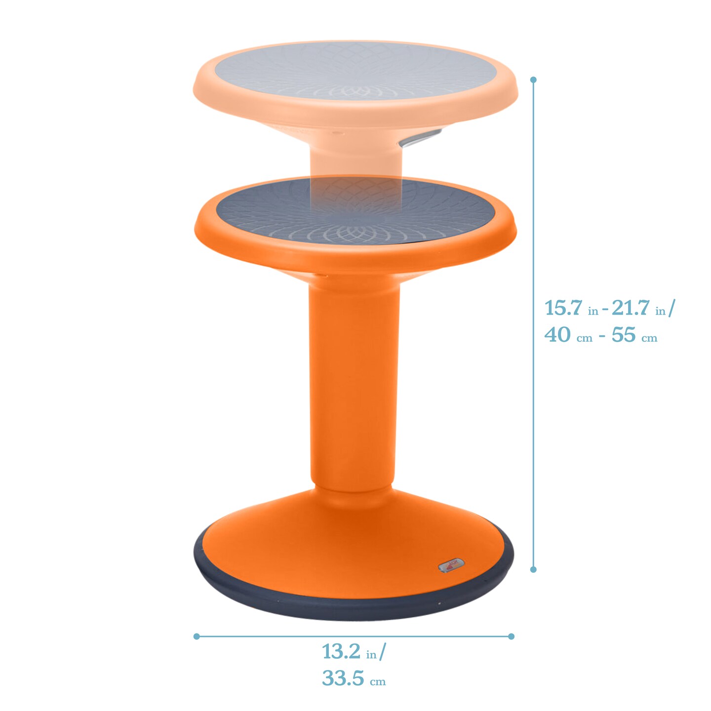 SitWell Adjustable Height Wobble Stool, Active Flexible Seating Chair