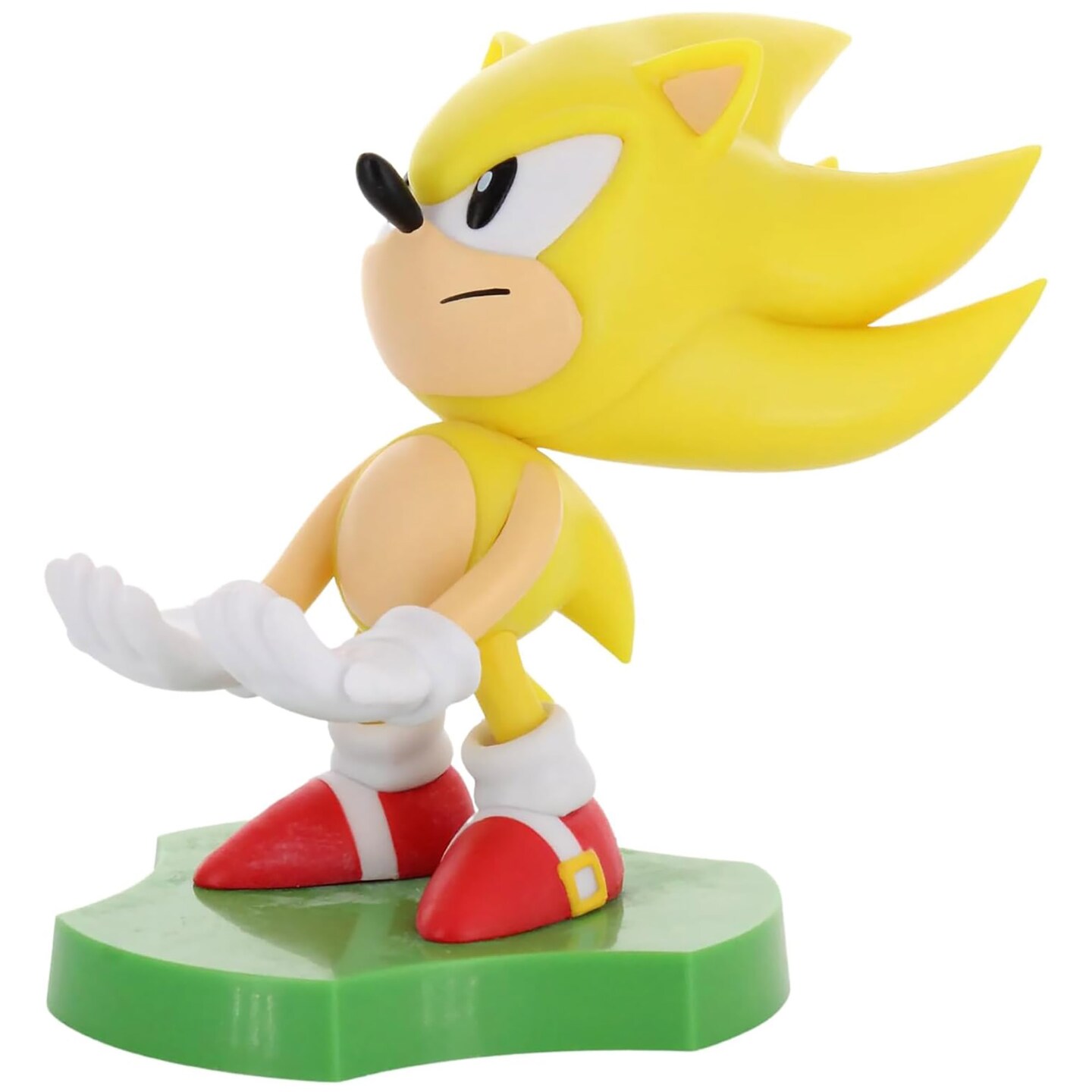 Exquisite Gaming: Cable Guys Holdems: SEGA - Super Sonic - Earbud &#x26; Phone Holder, Classic Sonic Licensed Figure