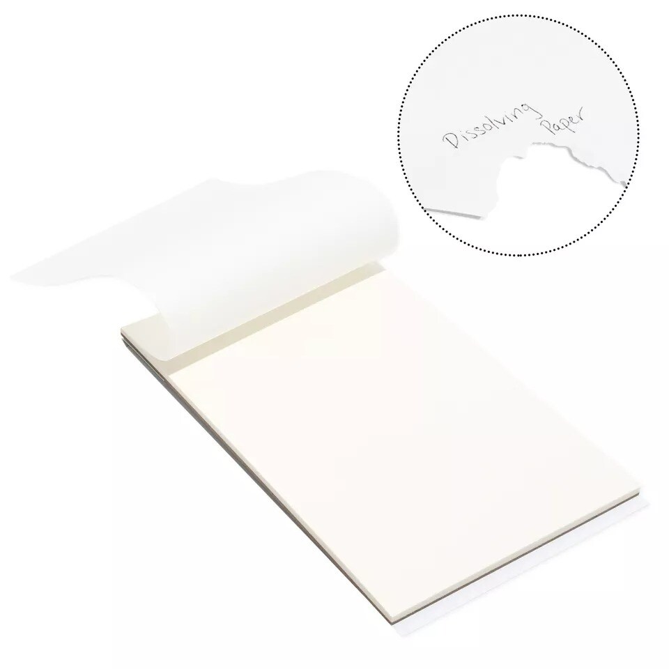 Pack of 2 Water Soluble Dissolving Paper Notepad, 25-Sheet/pad, 2.75&#x22; x 4.25