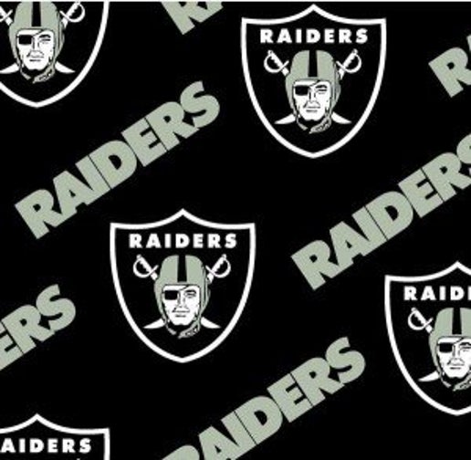 Licensed NFL Las Vegas Raiders Cotton 3513-D Fabric by the Yard