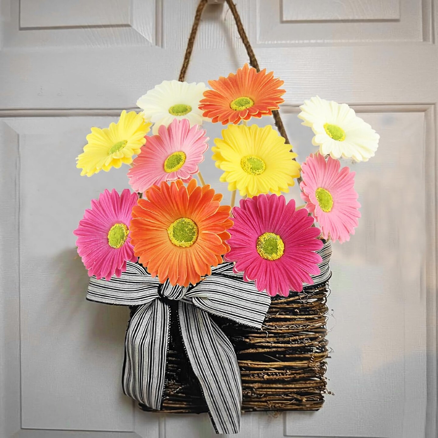 10 Pcs Artificial Gerbera Daisies Flowers Artificial Daisy Bouquet Fake Daisy Stems Faux Flowers Bulk Artificial Flowers Wildflowers Silk Flowers for Wedding Bridal Bouquet Party Home Kitchen