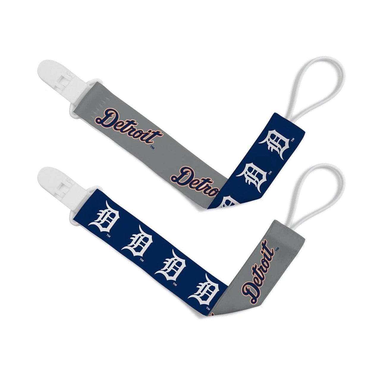 Detroit Tigers Pacifier Clip 2 Pack Officially Licensed Mlb Baby Fanatic
