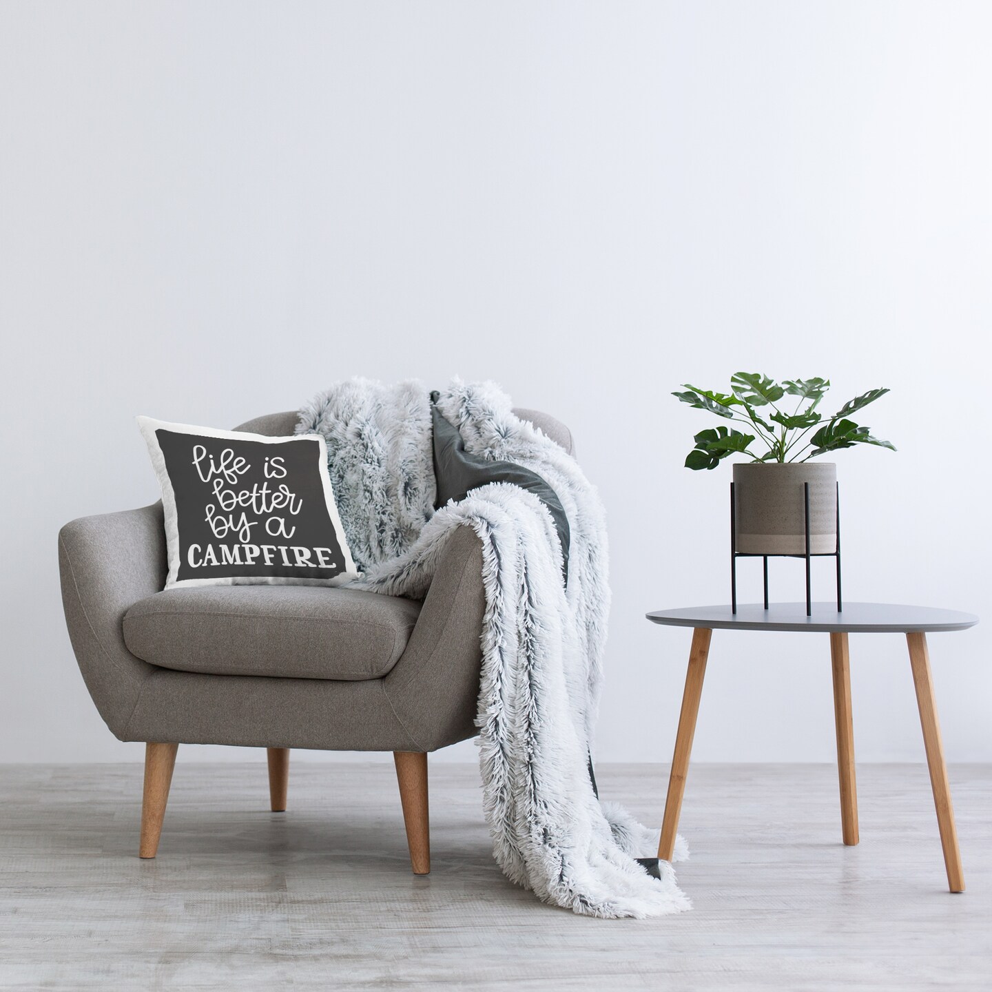 Better By Campfire Decorative Printed Throw Pillow Design by Stephanie Dicks, 18 x 7 x 18