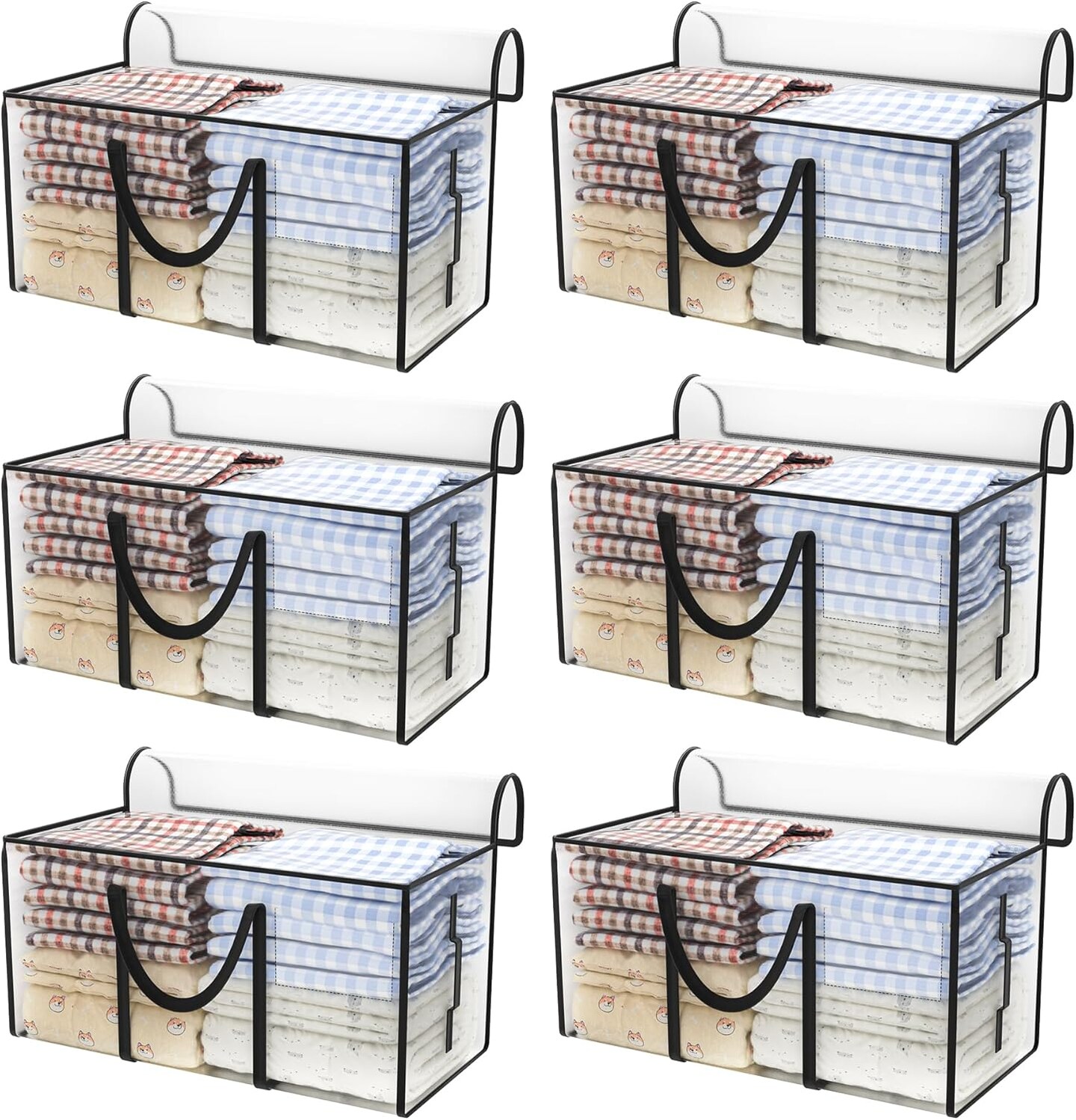 97L moving bags heavy duty,6 pack extra large moving bags with zippers&#xFF0C;moving totes with lids heavy duty&#xFF0C;storage containers with lids&#xFF0C;large storage bags&#xFF0C;moving storage bags&#xFF0C;clear storage bag