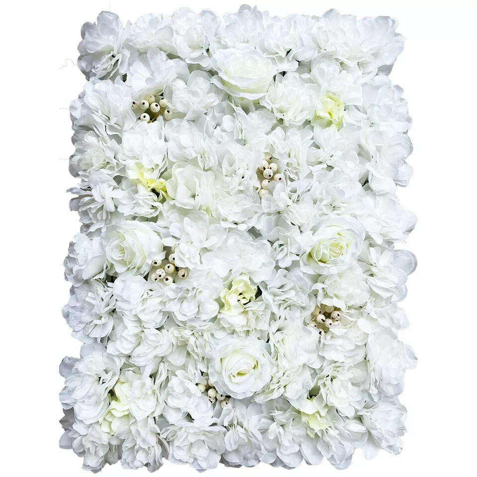 12x Artificial Flower Wall Panel Wedding Event Party Backdrop Flower Wall Panel