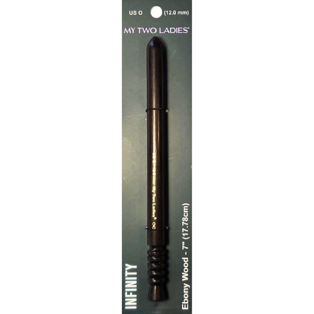 My Two Ladies | Infinity | Crochet Hook | Ebony | w/thumb print | 12 Sizes