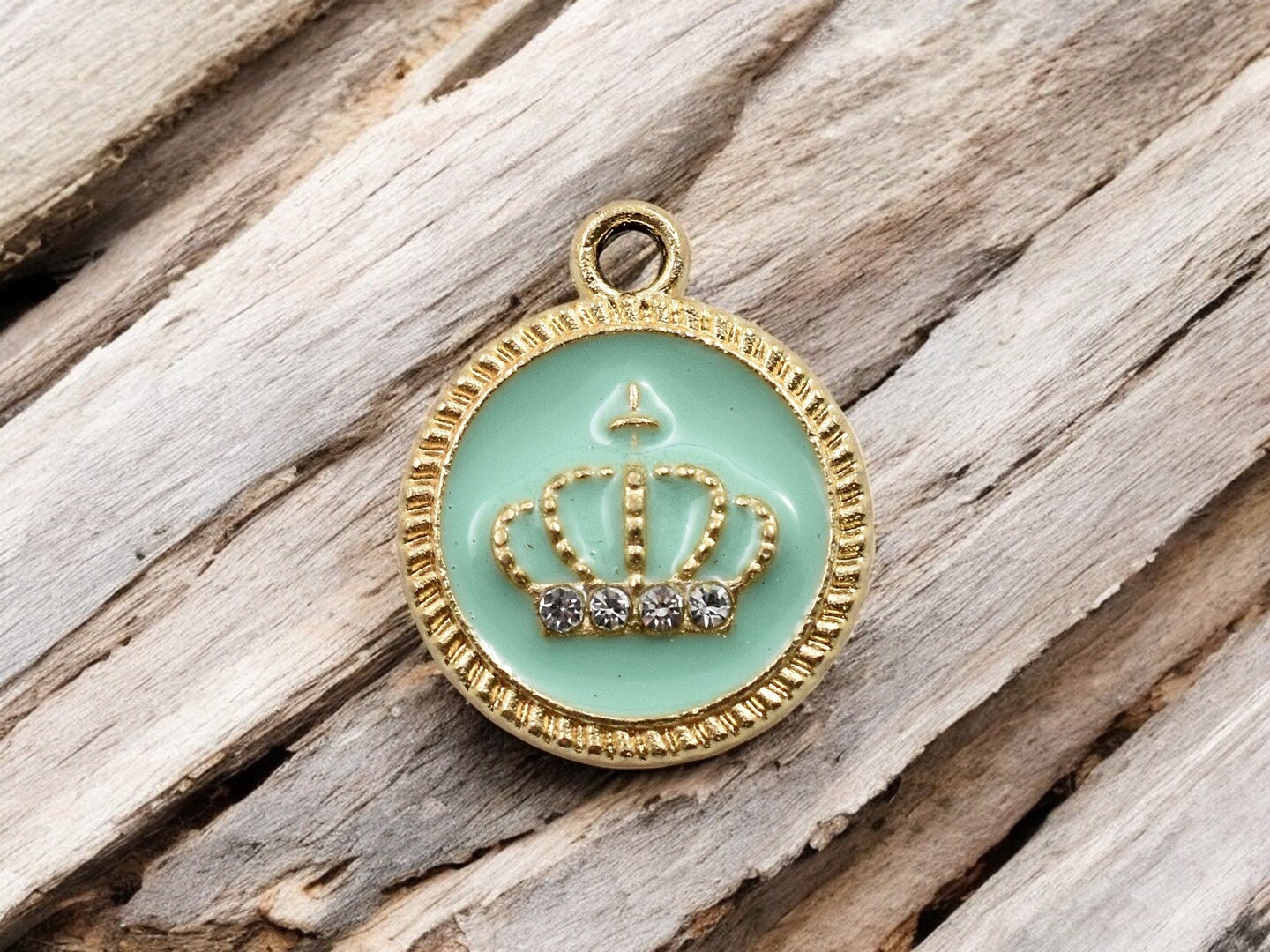 16x19mm Gold Plated Enamel Rhinestone Crown Charms -- Choose Your Color ...