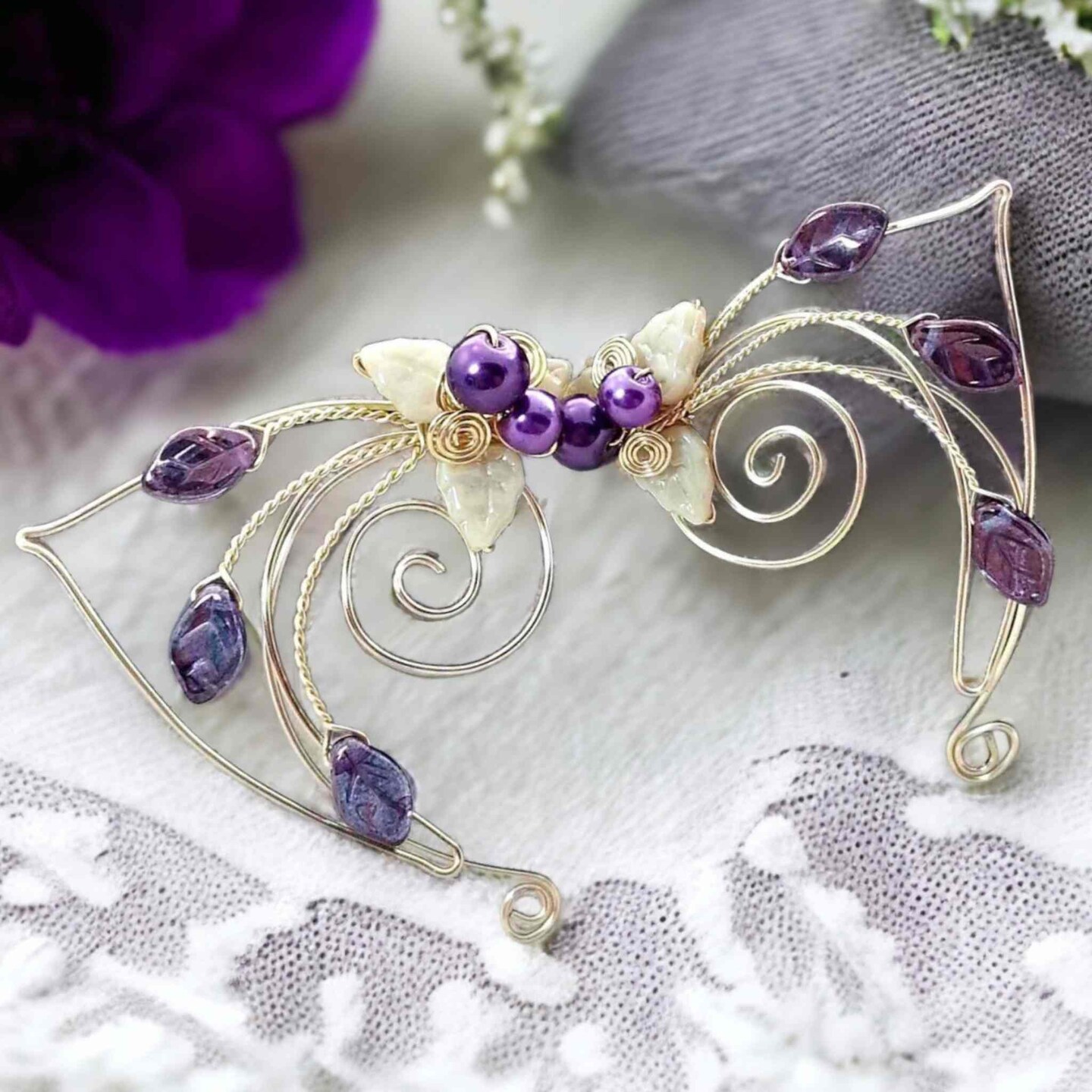 Elf Ear Cuff Wraps Sugarplum Fairycore Jewelry No Piercing - Main Image