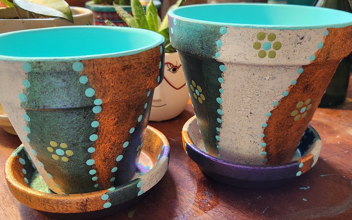 Succulent Planters | Painted Flower Pots | Succulent Flower Pots | Herb Planters | Boho Decor | Succulent Pots | Garden Lover Gifts product 3